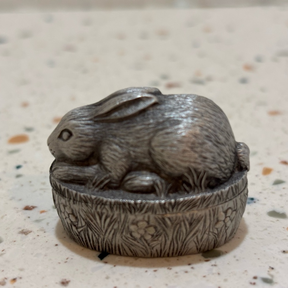 Silver Pewter Rabbit Trinket Box - Picture 4 of 7